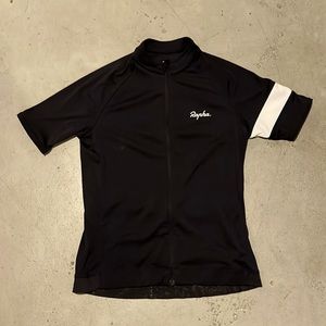 Rapha Bike Jersey. Girls size 13-14. Black. Classic riding jersey.